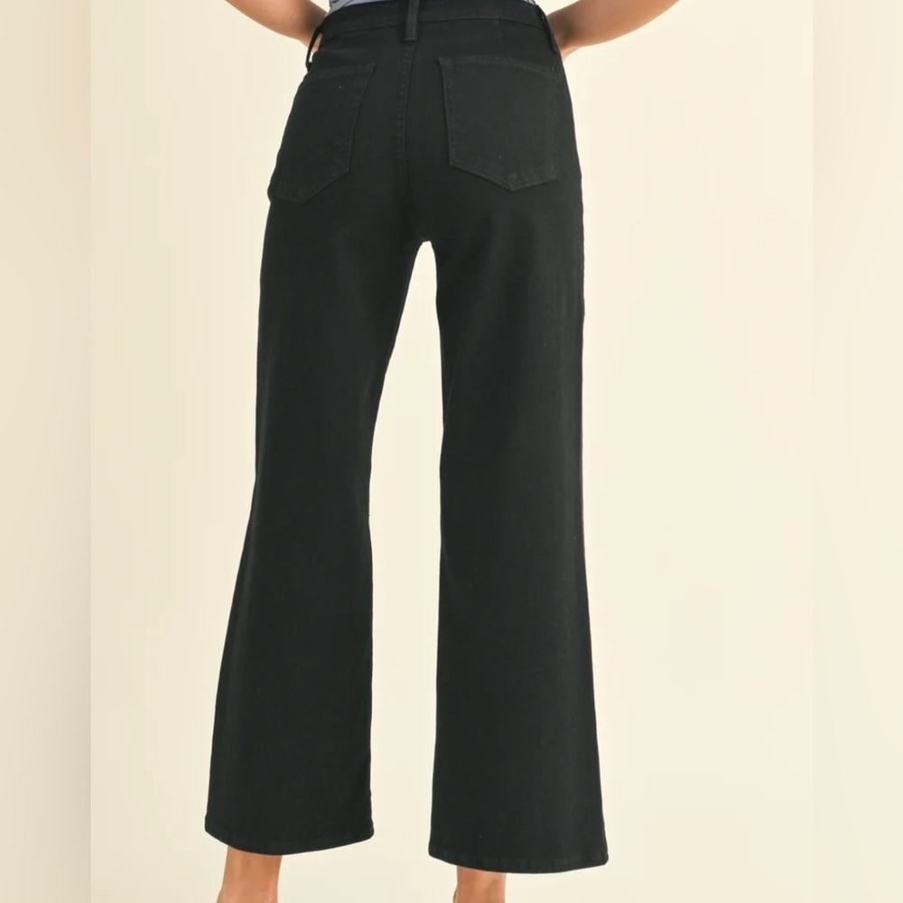 Just Black hi-rise trouser jean. Black - Picture 2 of 6